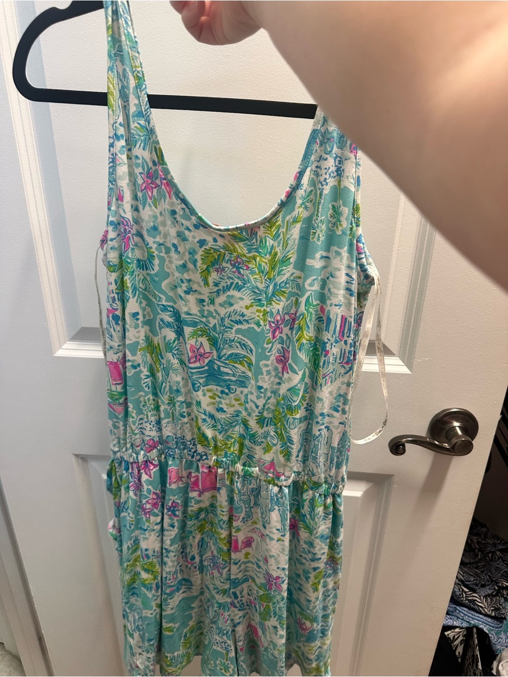 Lilly Pulitzer Aqua Floral Print Mini Dress - Picture 2 of 4